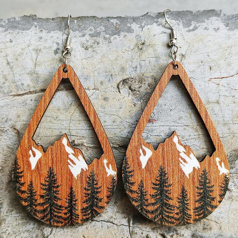 Teardrop Shape Dangle Earrings Style C One Size