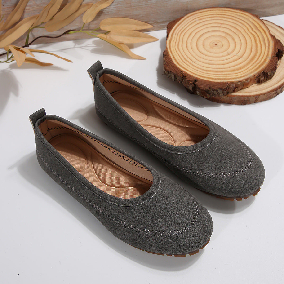 Women's Round Toe Slip-On Loafers | Mesh Flat Shoes for Everyday Wear