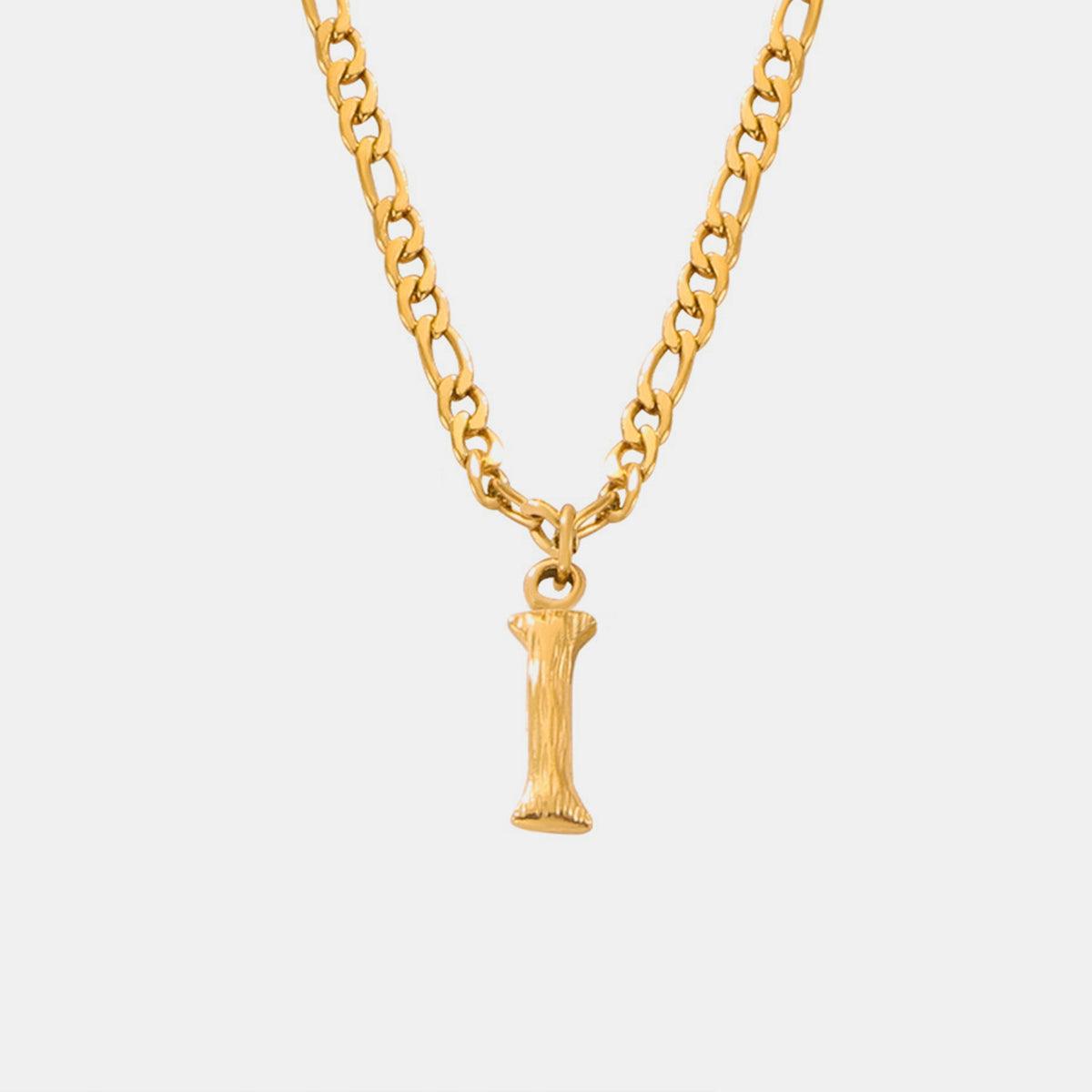 Titanium Steel Letter Pendant Necklace Style I One Size