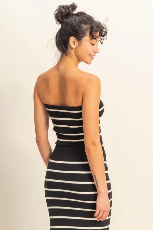 HYFVE Striped Knit Tube Top