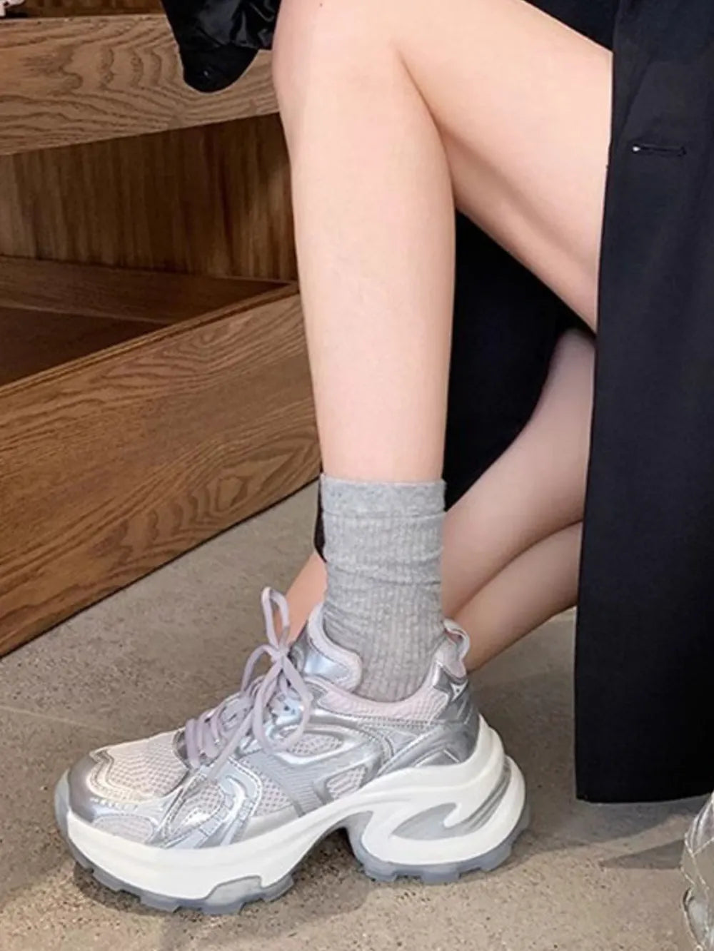 Round Toe Platform Athletic