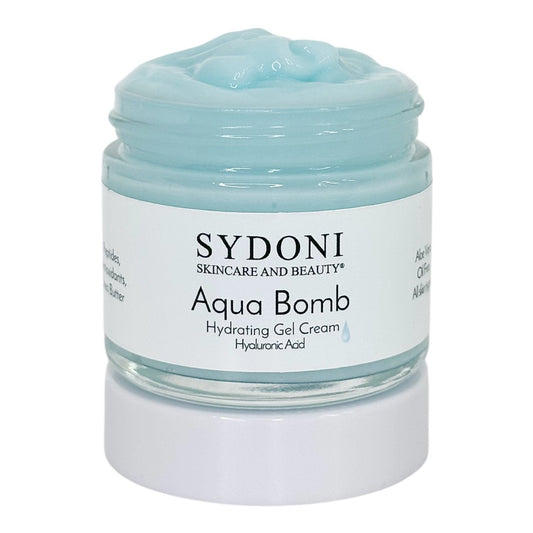 MOST LOVED! AS SEEN IN WELLNESS MAGAZINE-AQUA BOMB HYDRATING GEL CREAM with HYALURONIC ACID AND PEPTIDES 1.7 fl. oz.