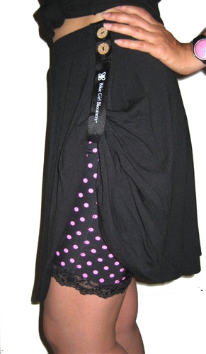 Pinka Dot Black Bloomers - Pink Polka Dot Bike Shorts