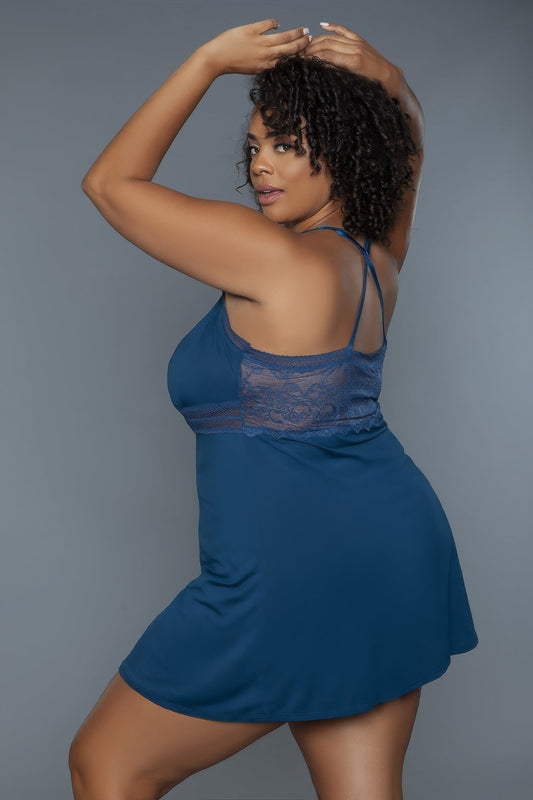 “Lay With Me” Deep Royal Babydoll