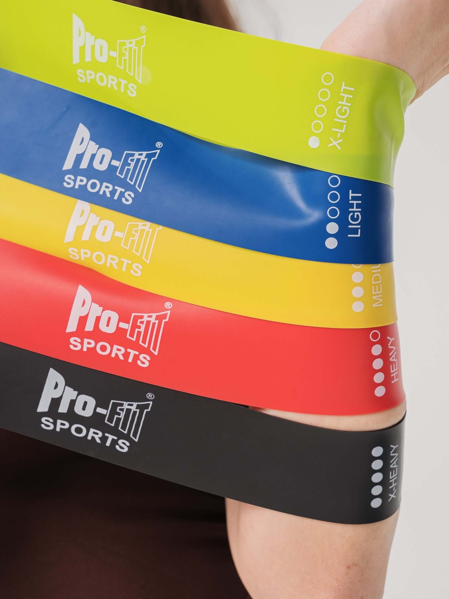 Set of Five Multicolor Weight Resistance Band