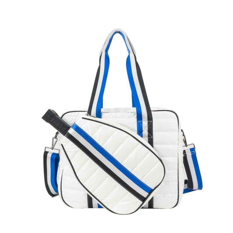 The Bennett | Pickleball Puffer Duffel Sport Bag | 5 Colors White