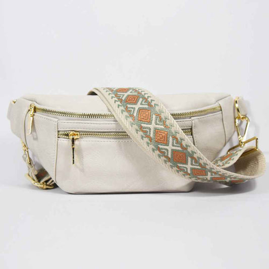 The Soho | Dual Zipper Sling Bag Ivory