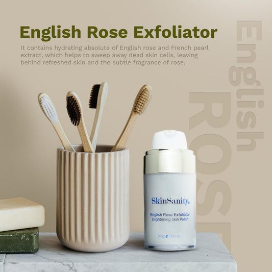 SkinSanity® English Rose Facial Exfoliator Brightening Skin Polish 0.5 oz