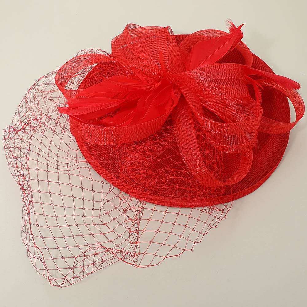 Elegant Floral Veil Fascinator Headband