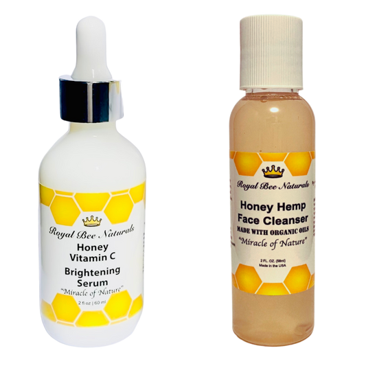 SUPER SPECIAL SALE Choice of Serum and Cleanser Pack Honey Vitamin C Brightening Serum & Face Cleanser 2oz
