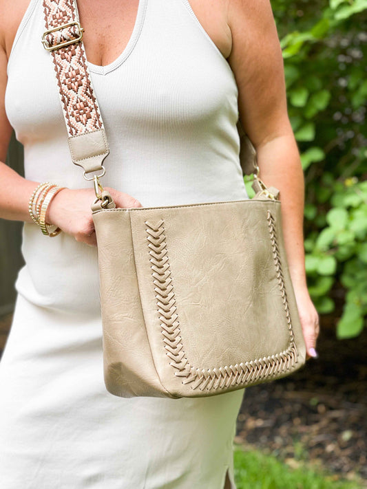 The Harper | Cross Stitch Messenger Bag