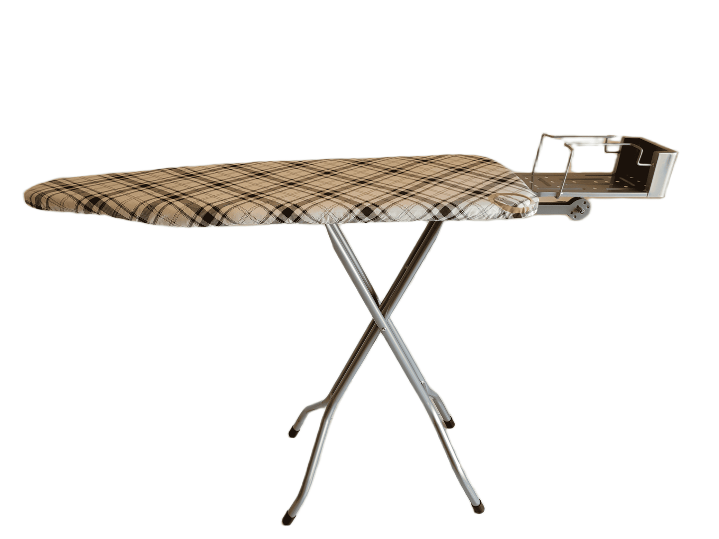 Ironing Board with Adjustable Iron Holder – Steam-Saving technogy Checkered Pattern