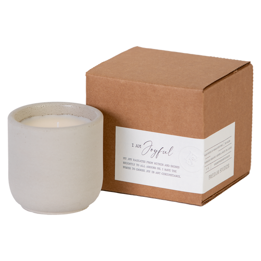 I AM Joyful 8 oz Concrete Candle