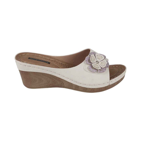 Women's Naples White Wedge Sandals