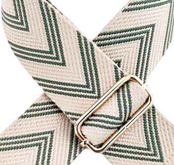 Emerald (Green) Chevron Stripe - Gold Hardware
