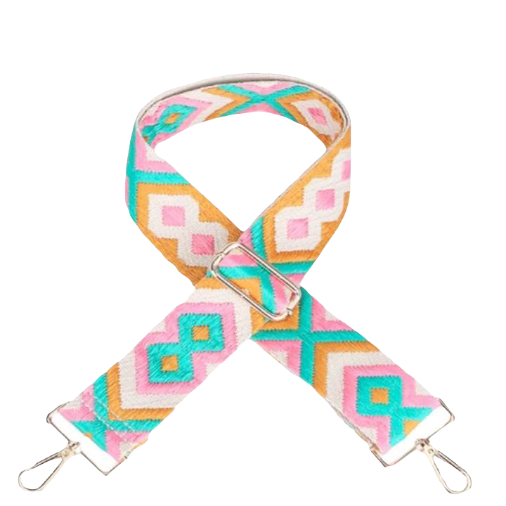 Turquoise Boho Bag Strap - Gold Hardware