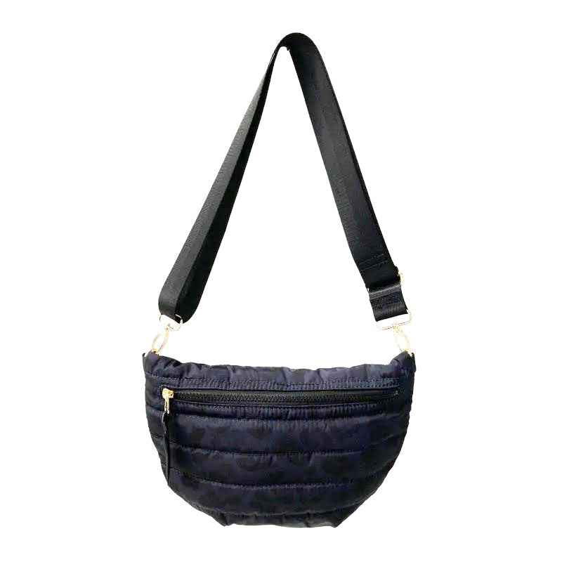 The Blake | Crescent Puffer Sling Bag | 14 Colors Blue Camo