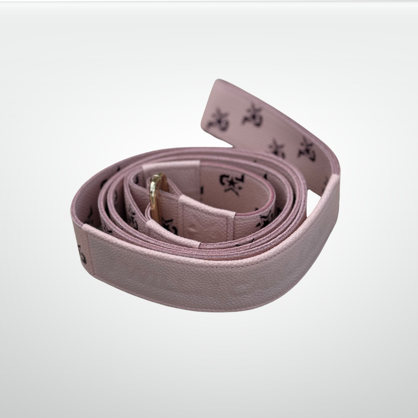 I AM Leather Monogram Yoga Strap Pink