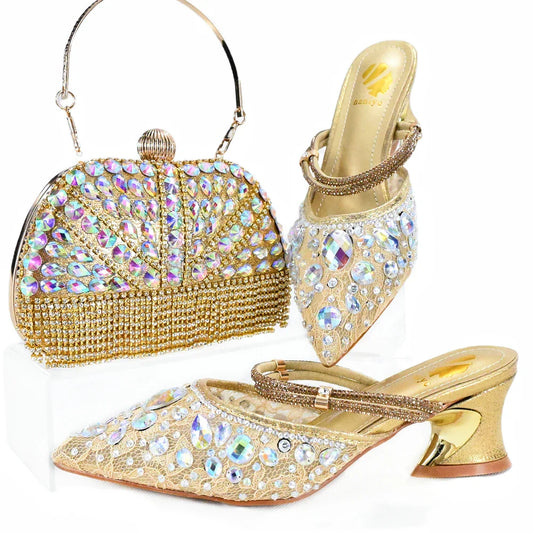 High Quality Ladies Shoes And Bags Set HJK1-10