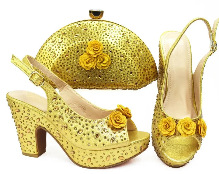 Italian Shoes With Matching Bags Set HKV1-8