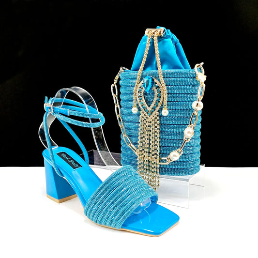 Lastest Italian Design Ladies Shoes with Matching Bag Set HJJ1-23