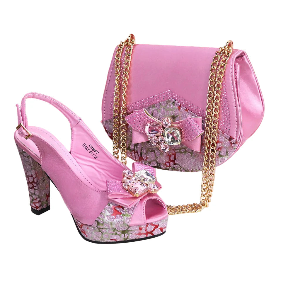 New Fashion Evening Shoes and Bag Italian Design