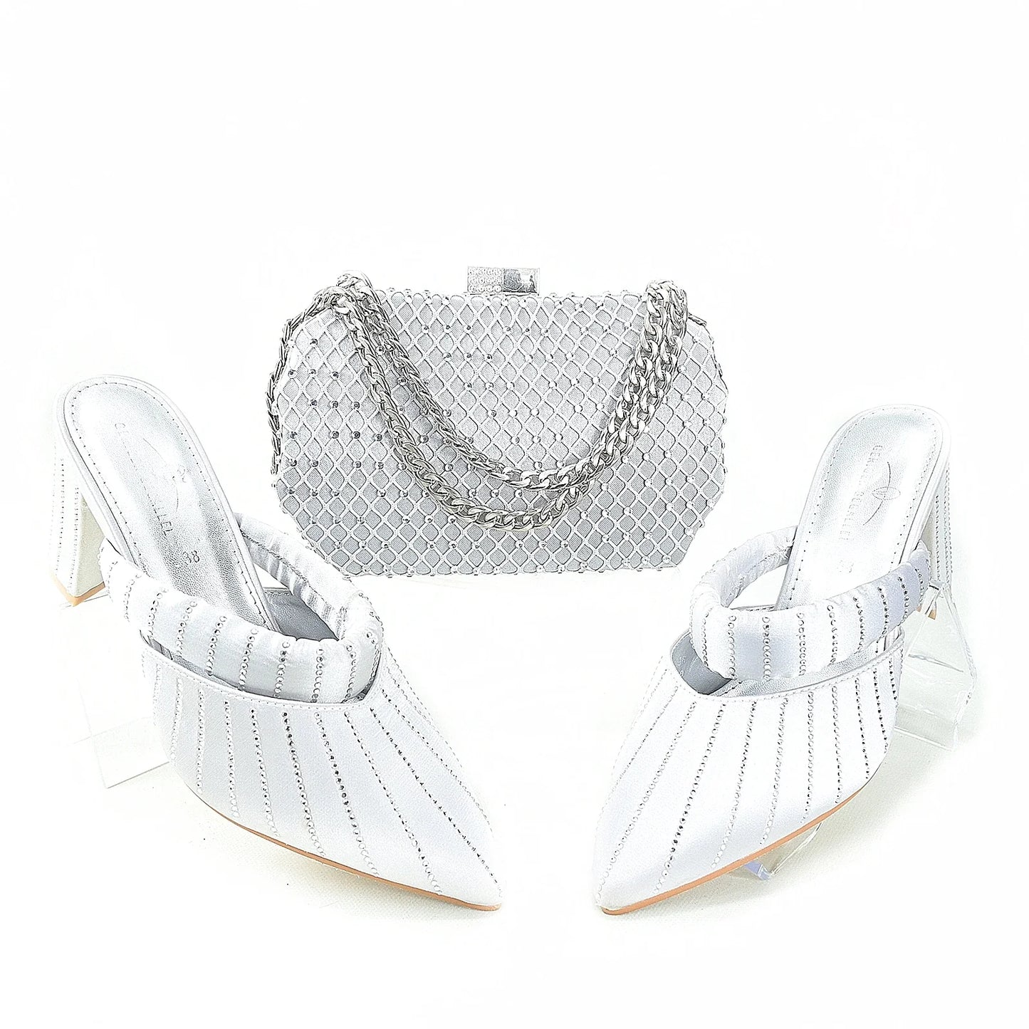 Newest Hot Selling Ladies Shoes Matching Bag Set TR1-2