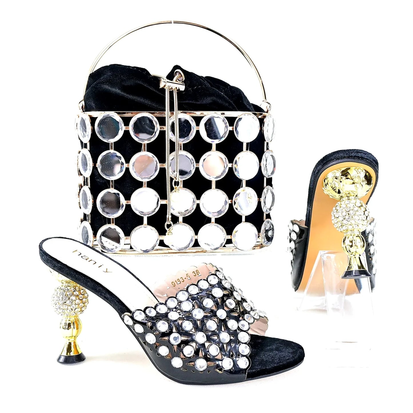 Lastest Italian Style Ladies Shoes with Matching Bag Set HRT1-26