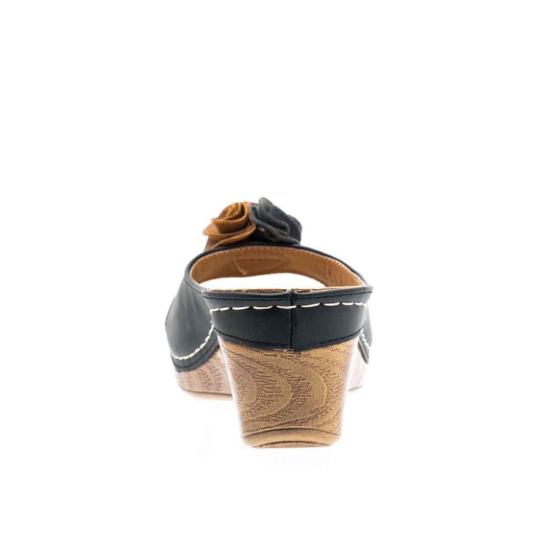 Women's Sydney Black Wedge Sandals