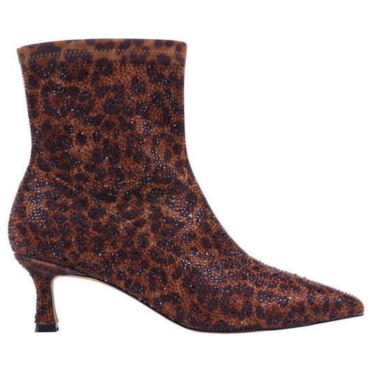 Women’s Tina Leopard Bootie | Chic Pointed-Toe Kitten Heel