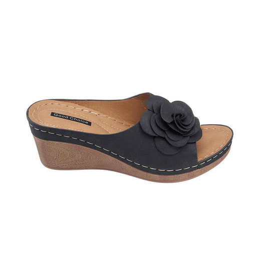 Women's Tokyo Black Wedge Sandals