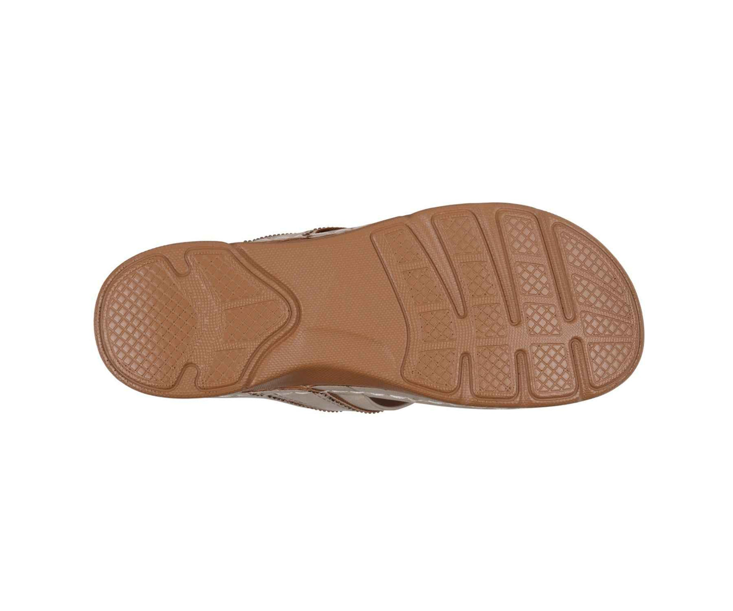 Women's Vickie Gold Flower Thong Flat Comfort Sandals