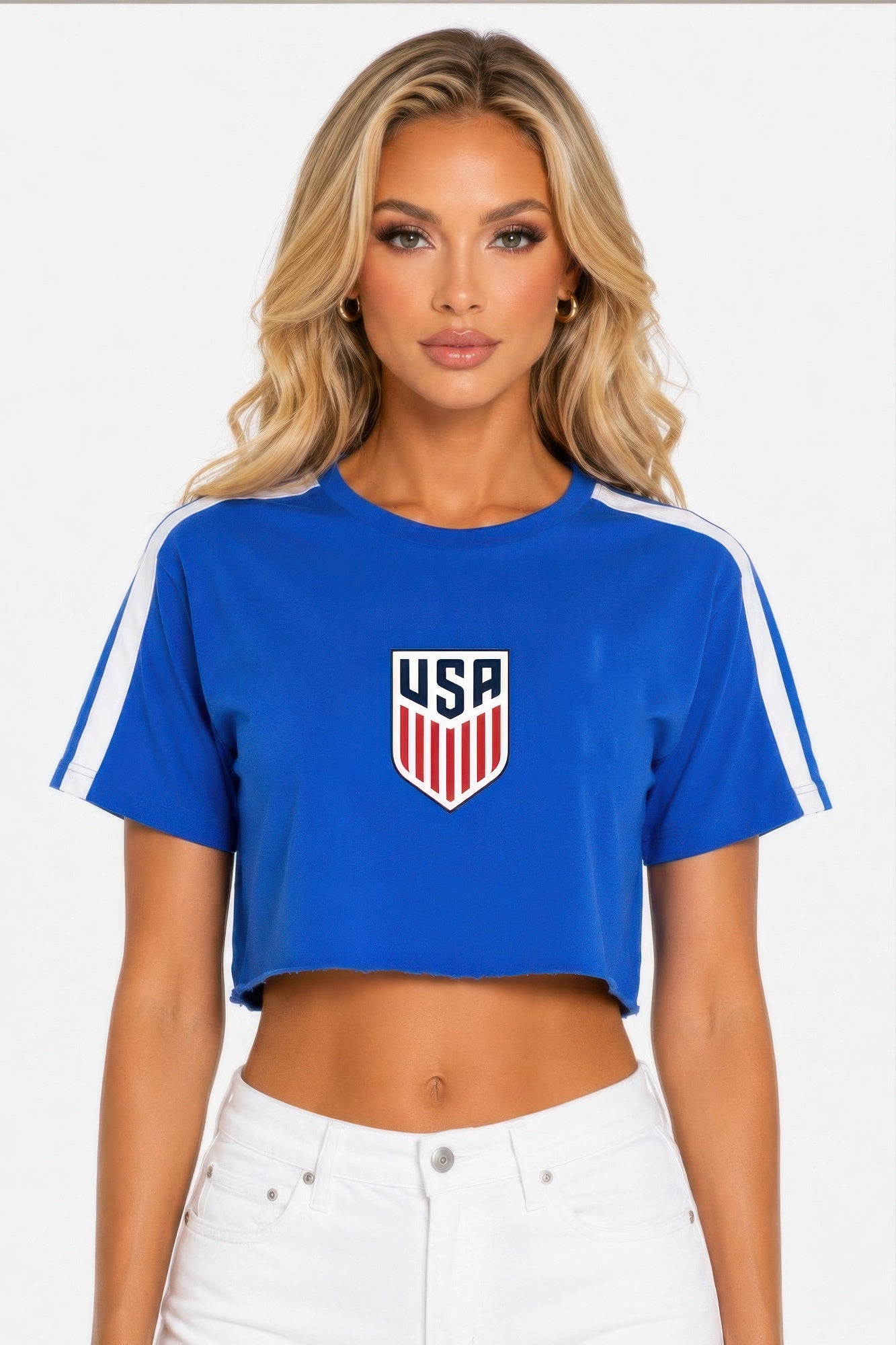 Short Sleeve Cotton Usa Print Shirt