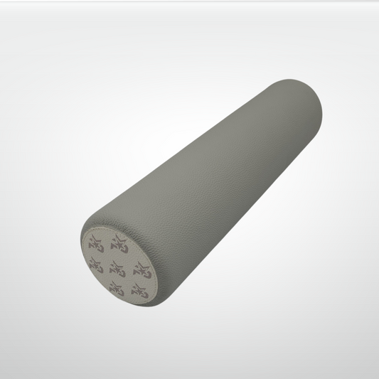 I AM Leather-Wrapped Cork Stretching and Massage Roller White