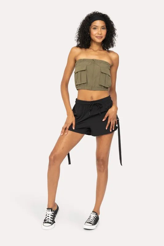 MONO B Cargochic Ribstop Tube Top
