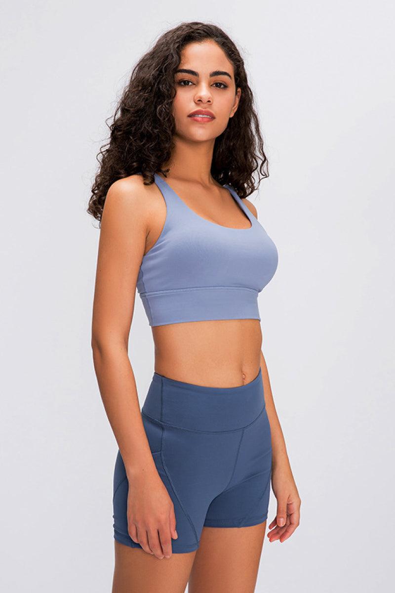 Millennia Double X Sports Bra - Basic Colors Blue