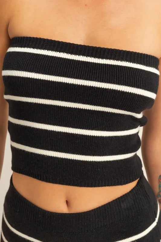 HYFVE Striped Knit Tube Top