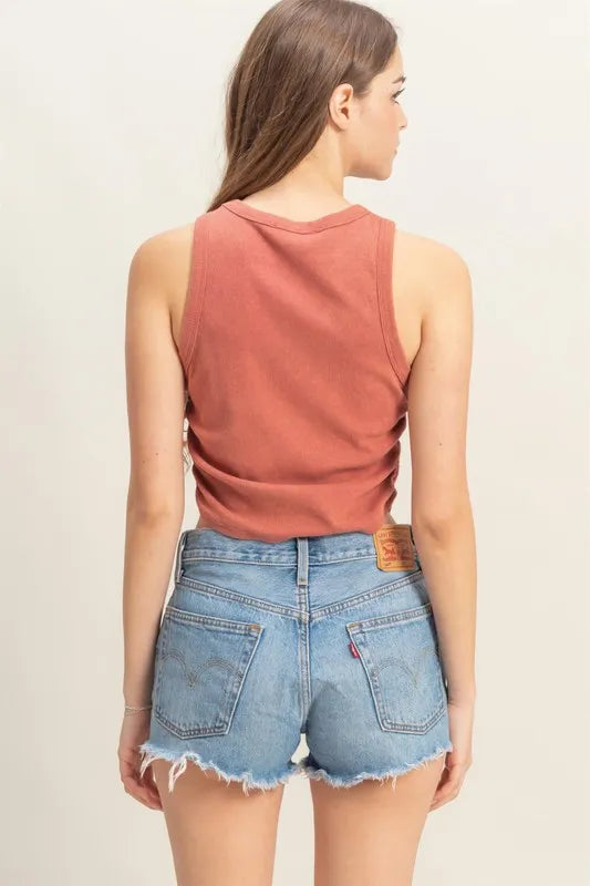 HYFVE Mineral Wash Rib Knit Tank