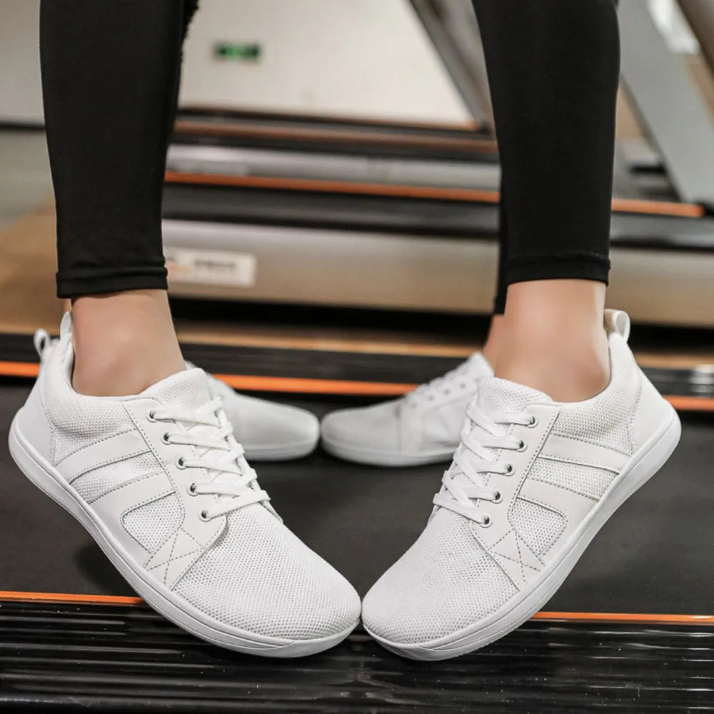 Breathable Mesh Round Toe Athletic White