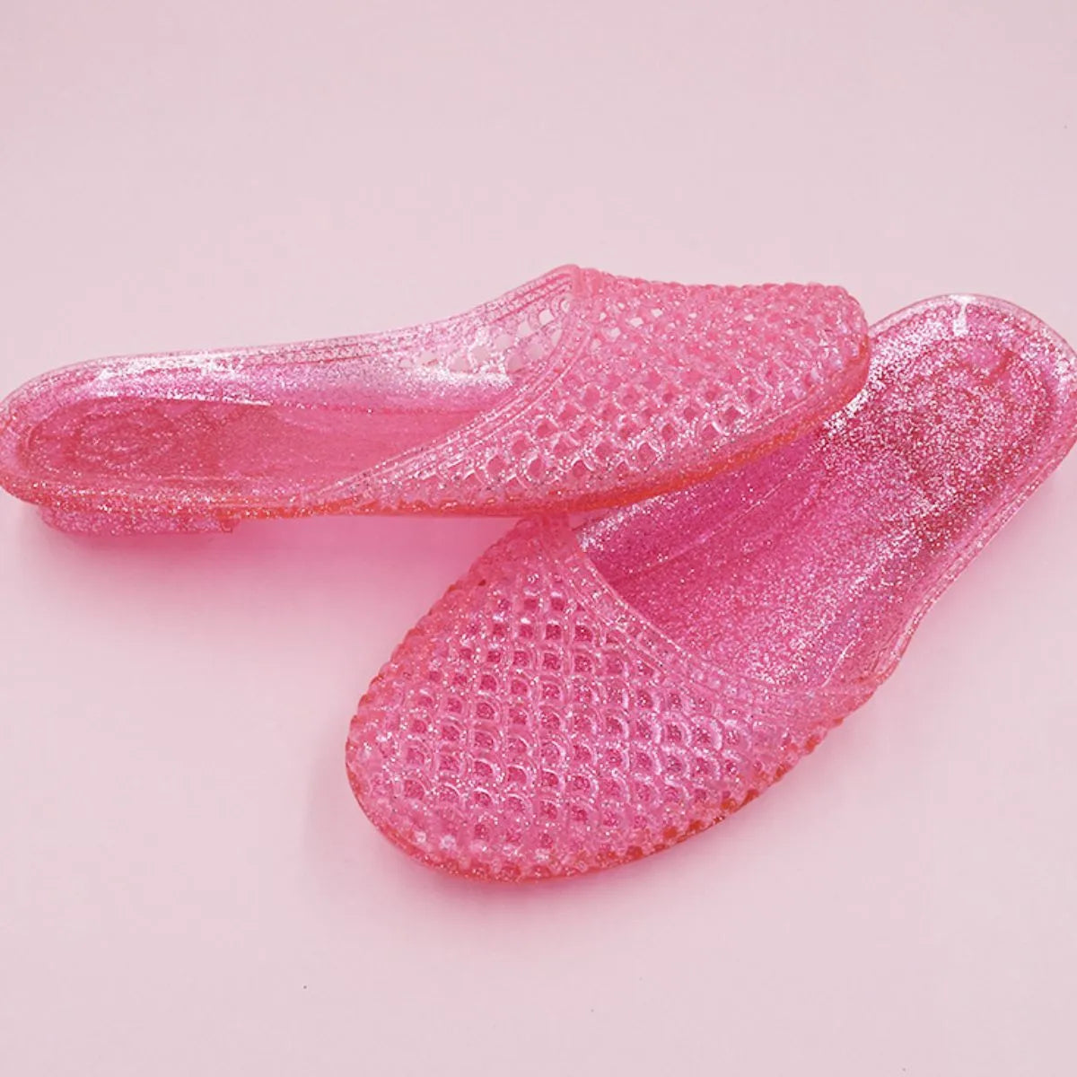 Round Toe Flats Slippers Pink
