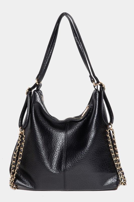 Fame PU Leather Multipurpose Shoulder Bag Black One Size