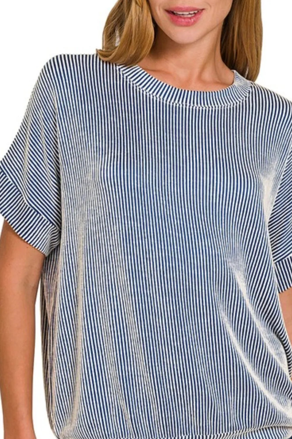 Zenana Corded Rib Short Sleeve T-Shirt