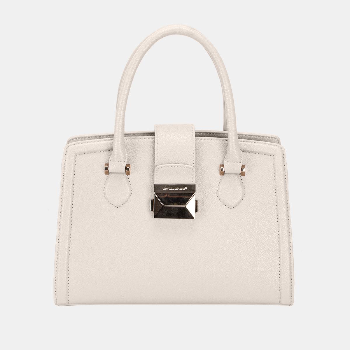 David Jones PU Leather Handbag Creamy White One Size