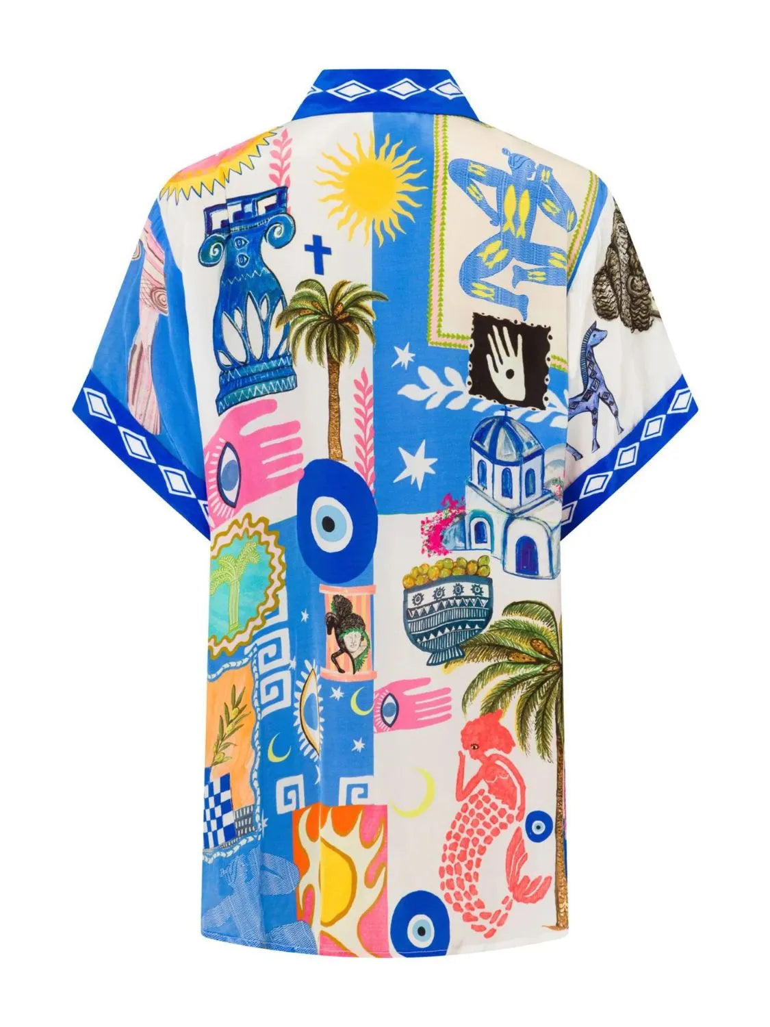 Button Up Half Sleeve Top and Shorts Set