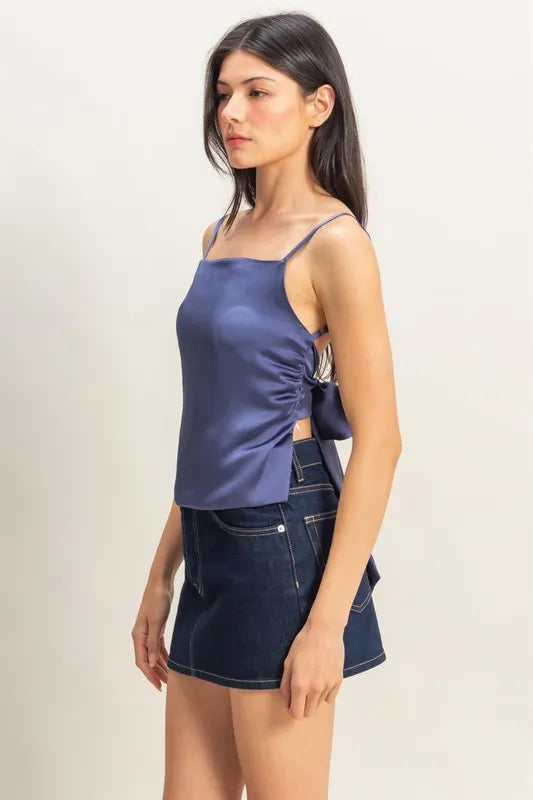 HYFVE Satin Back Tie Detail Cami