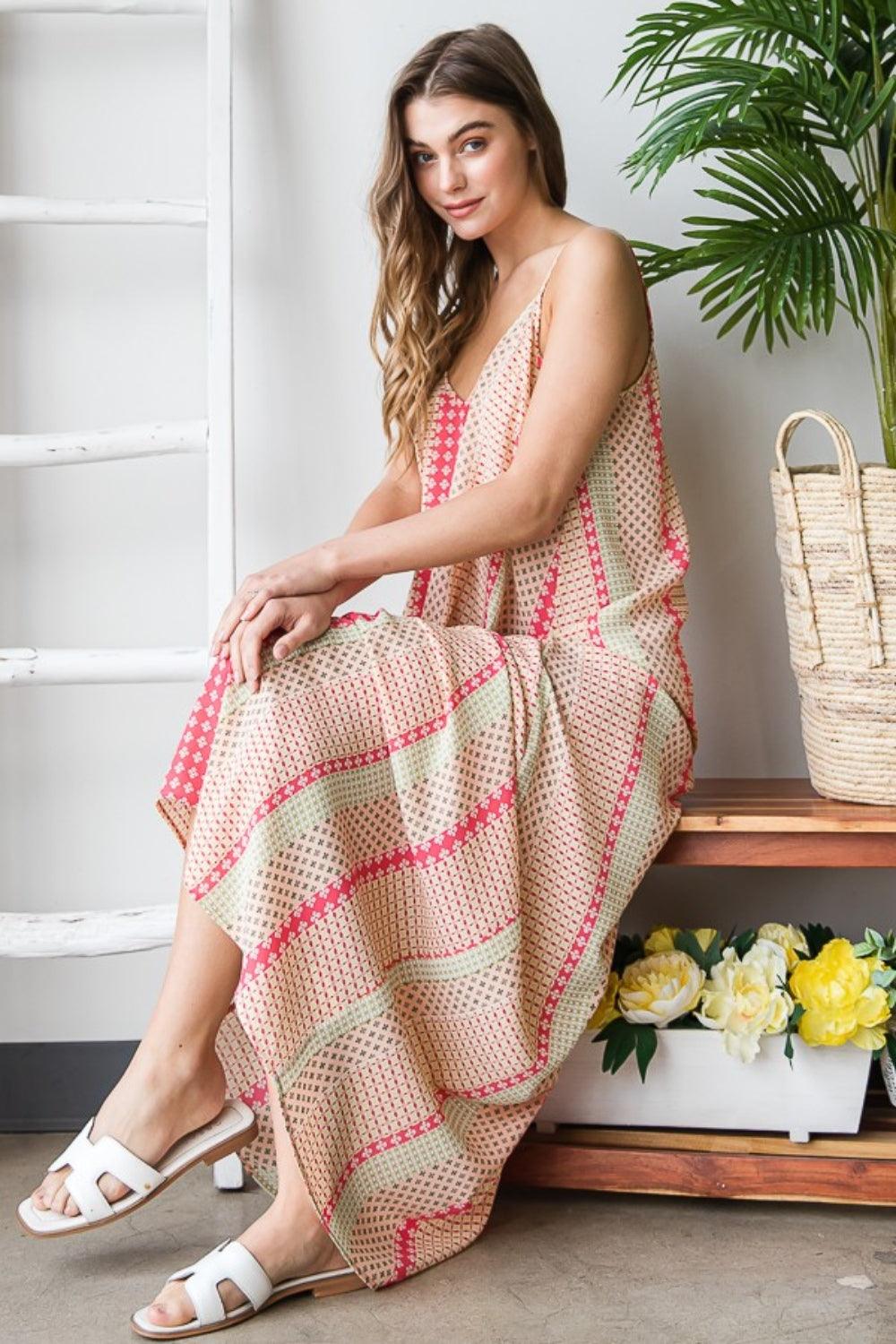 Heimish Printed Maxi Cami Dress with Pockets Multi