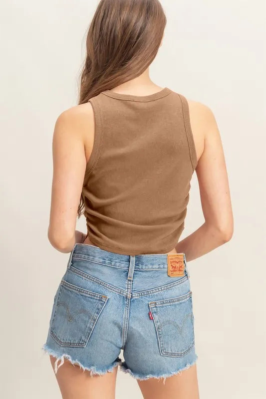 HYFVE Mineral Wash Rib Knit Tank