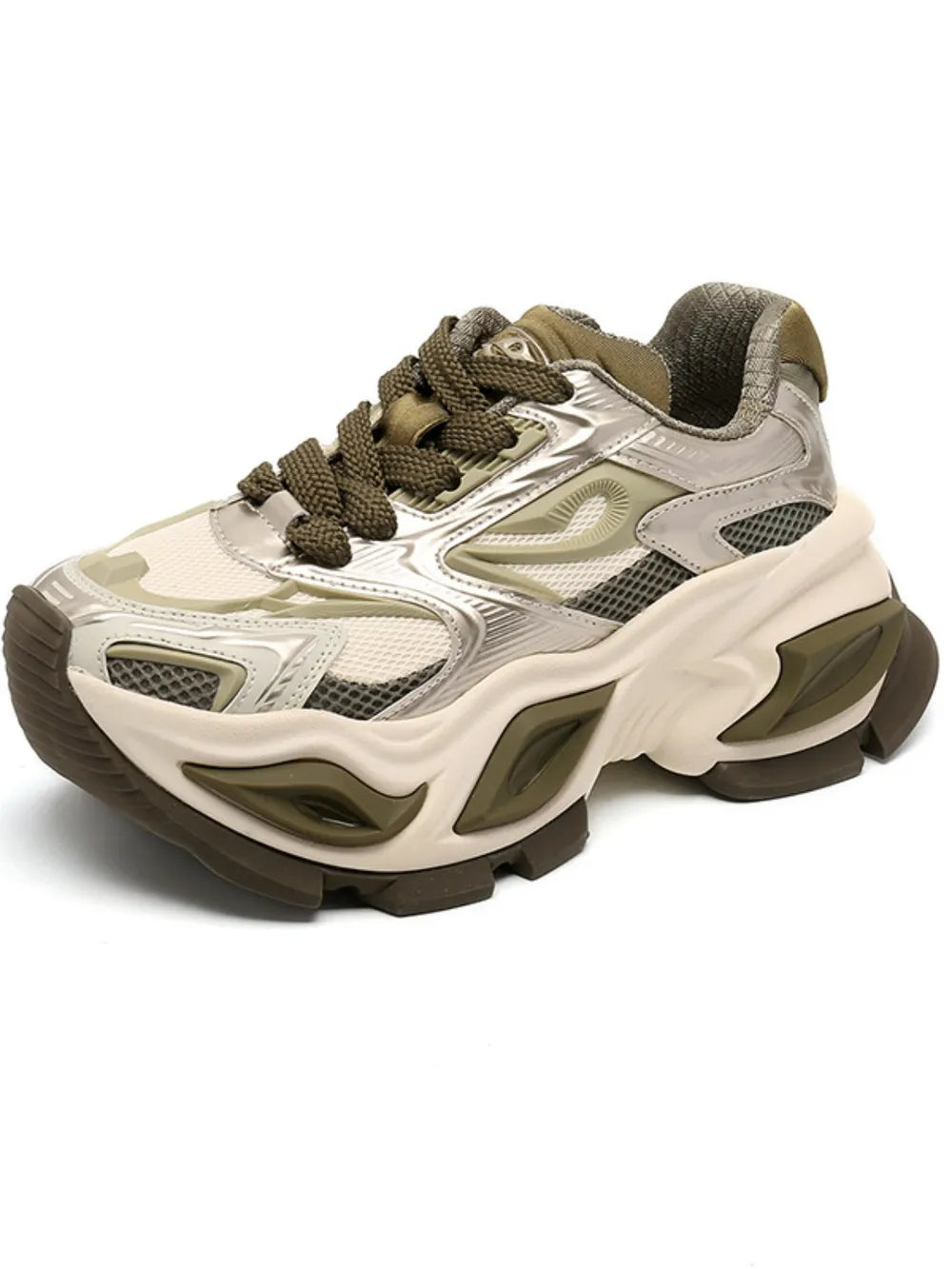 Contrast Chunky Platform Athletic Green