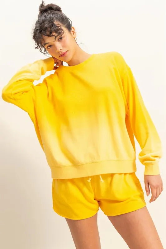 HYFVE Dip Dye Long Sleeve Sweatshirt