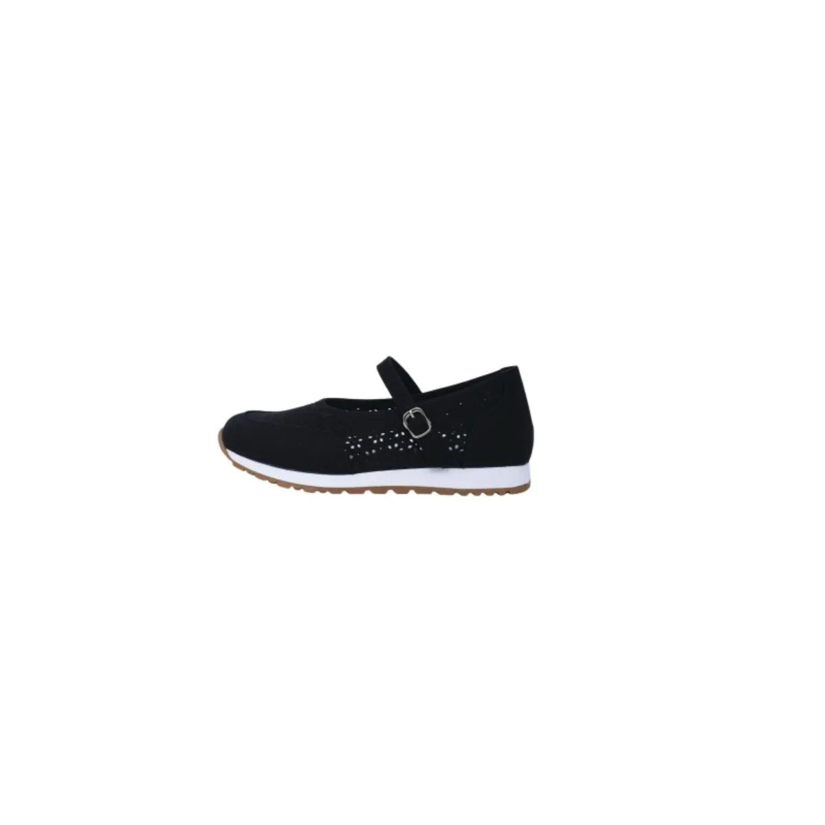 Round Toe Flats Sneakers Black